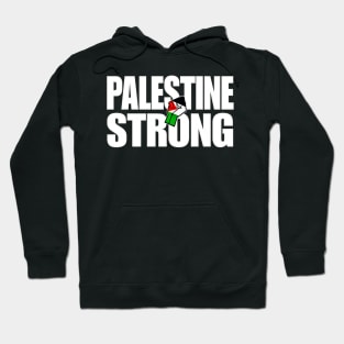 Palestine Strong - Palestine Flag Fist - Front Hoodie